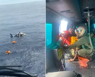 Helicóptero com trabalhadores da Petrobras faz pouso de emergência no mar