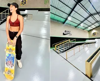 Mansão de atleta brasileira tem pista de skate exclusiva