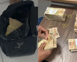 PF apreende mala com R$ 400 mil em espécie e prende dois suspeitos