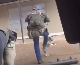 Agressão? Agente federal chuta cachorro durante abordagem policial
