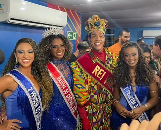 Carnaval é aberto com rainha, rei e princesas celebrando o samba