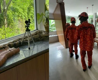 Ex-atriz da Globo encontra cobra em casa e aciona bombeiros