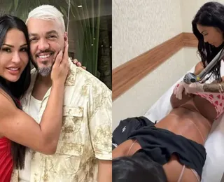 Gracyanne Barbosa remove tatuagem íntima com o nome de Belo