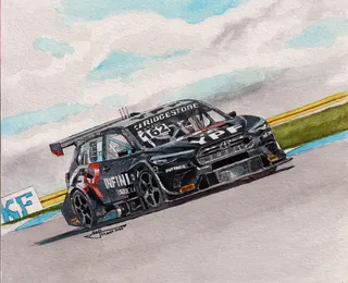 Ilustrador baiano une arte e velocidade em cobertura global de automobilismo