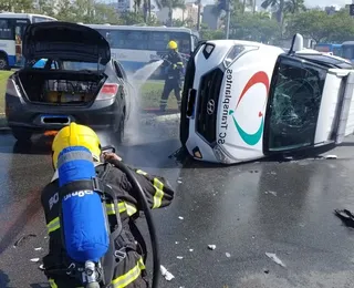 Incêndio e feridos: carro com órgãos para transplante capota após batida