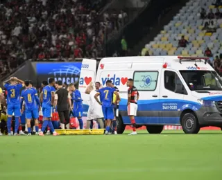 "O pior já passou", diz atleta após susto em jogo contra o Flamengo