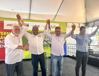 Apoio firmado? Zé Cocá divide palanque com Jerônimo, Rui e Wagner em - Imagem