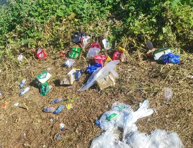 Grande volume de lixo marca trecho do Fuzuê na Barra - Imagem