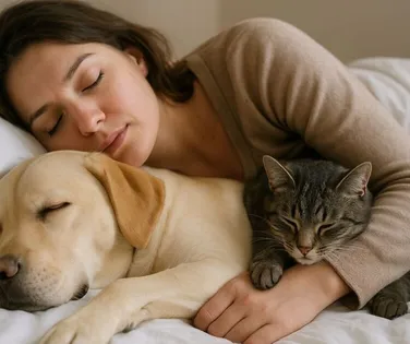 Médicos alertam para risco de infecções ao dormir com cães e gatos - Imagem