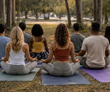 Meditação ocupa a Praça dos Eucaliptos em encontro aberto em Salvador - Imagem