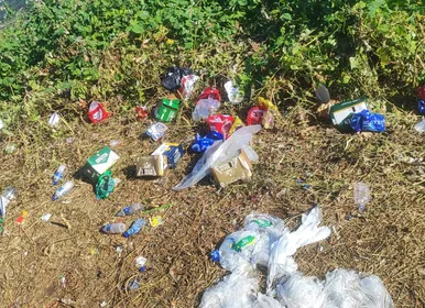 Grande volume de lixo marca trecho do Fuzuê na Barra - Imagem