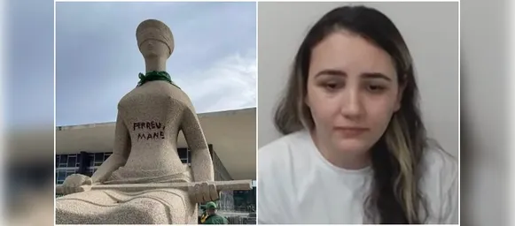 Baiana que pichou estátua do STF pede para dar depoimento à Câmara - Imagem