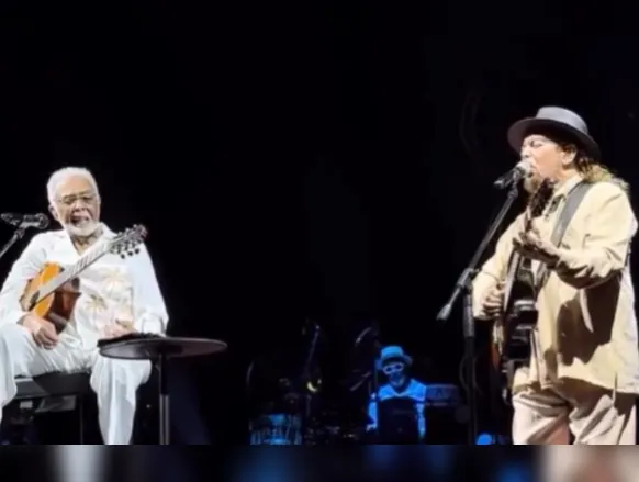Gilberto Gil se emociona com homenagem de Geraldo Azevedo; vídeo - Imagem