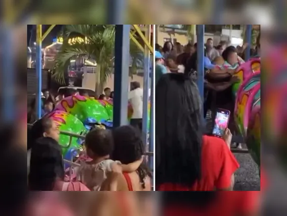 Vídeo: brinquedo de parque tomba e assusta público em Alagoinhas - Imagem