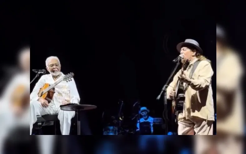Gilberto Gil se emociona com homenagem de Geraldo Azevedo; vídeo - Imagem