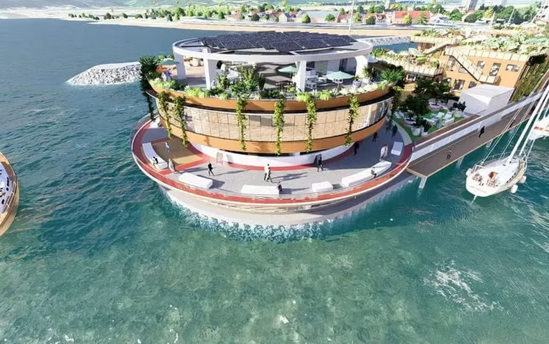 Shopping flutuante? Complexo gigante sobre o mar conquista o litoral - Imagem