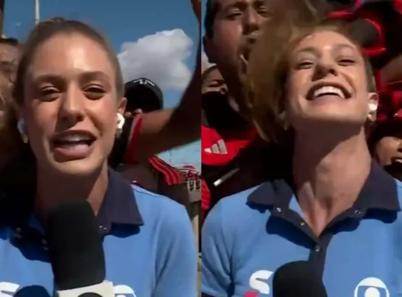 Repórter agredida por torcedor do Flamengo se pronuncia: "lamentável" - Imagem