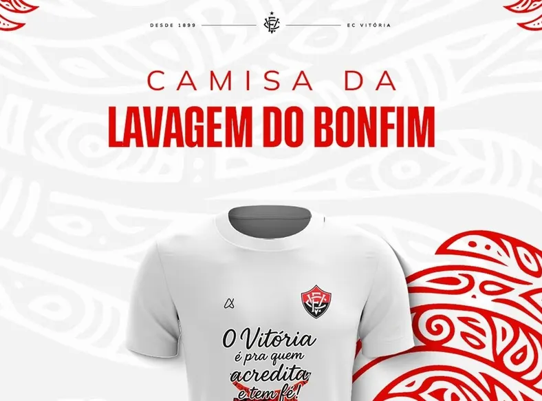 Vitória esgota estoque de camisa da Lavagem do Bonfim em duas horas - Imagem