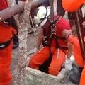 Pai e filho são resgatados após caírem em poço na Bahia imagem
