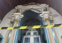 Altar de igreja histórica é interditado por risco de desabamento na Bahia