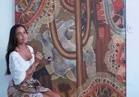 Artista de Serrinha traz universo do sertão baiano em exposição imagem