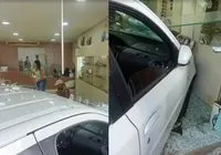 Carro desgovernado invade ótica e deixa mulher ferida na Bahia