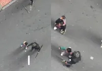 Crianças são usadas como escudo durante confusão em protesto imagem