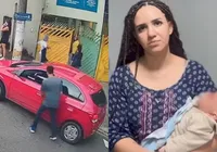 Homem rouba carro com bebê dentro e foge com a criança