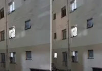 Mulher pula do segundo andar com filha no colo para fugir de agressões