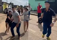 Repórter policial é cercado e agredido em transmissão ao vivo