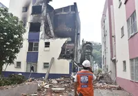 Vistoria avalia plano de demolição de prédio após explosão no Stiep