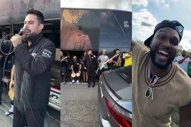 Banda improvisa show durante engarrafamento na BR-324; veja vídeo - Imagem