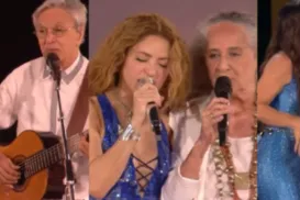 Caetano, Ivete e Bethânia levam Bahia ao show de Shakira no RJ - Imagem