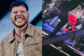 Camarote desaba durante show de cantor e deixa feridos; veja vídeo - Imagem