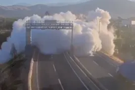 Explosão fatal de caminhão forma nuvem gigante de gás e fogo no Chile - Imagem