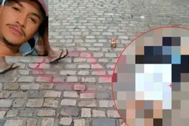 Homem é morto na Bahia e sigla de facção é escrita ao lado do corpo - Imagem