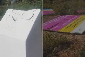 Placas de obras do governo são vandalizadas no interior da Bahia - Imagem