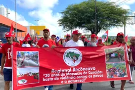 PT Bahia participa da Marcha Estadual pela Reforma Agrária - Imagem