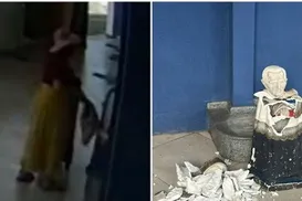 Turista argentina é presa ao destruir estátua de Padre Cícero - Imagem