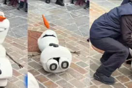 Vídeo: robô da Disney entra em colapso por não suportar trabalho humano - Imagem