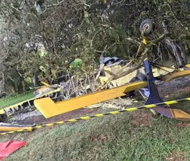 Piloto morre após queda de avião agrícola no Rio Grande do Sul - Imagem