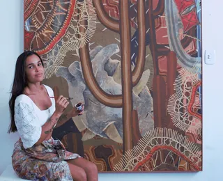 Artista de Serrinha traz universo do sertão baiano em exposição
