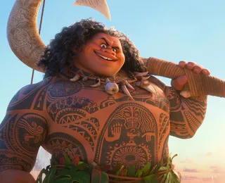 Com cabelo! Live-action de Moana mostra visual de The Rock como Maui