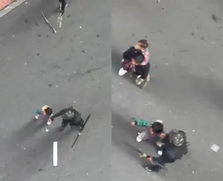 Crianças são usadas como escudo durante confusão em protesto