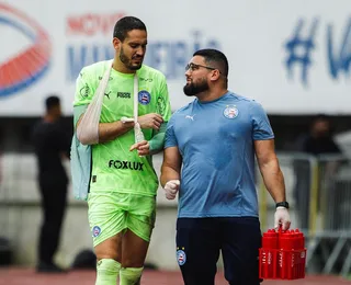 Goleiro Ronaldo sofre lesão no braço e vira desfalque para o Bahia