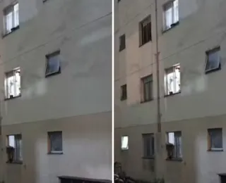 Mulher pula do segundo andar com filha no colo para fugir de agressões