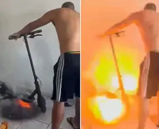 Patinete elétrico explode dentro de apartamento e assusta família