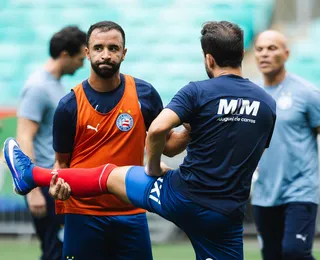 Titular do Bahia não participa de treino e é dúvida para o Ba-Vi