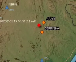 Tremor de terra é registrado em cidade do interior da Bahia