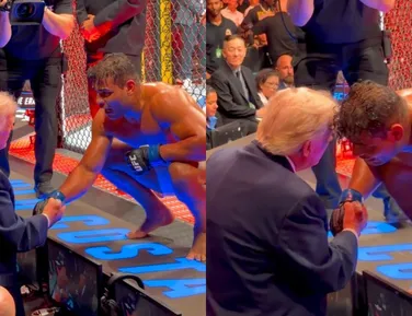 Trump elogia brasileiro durante UFC: “Bonito demais para ser lutador” - Imagem